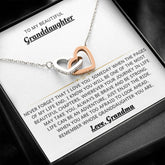 Gift For Granddaughter, Necklace Gift for Granddaughter, Interlocking Hearts Necklace